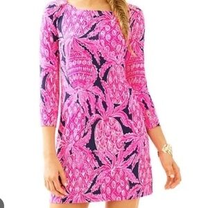 Lilly Pulitzer Pink and Blue Patterned Women's Dress